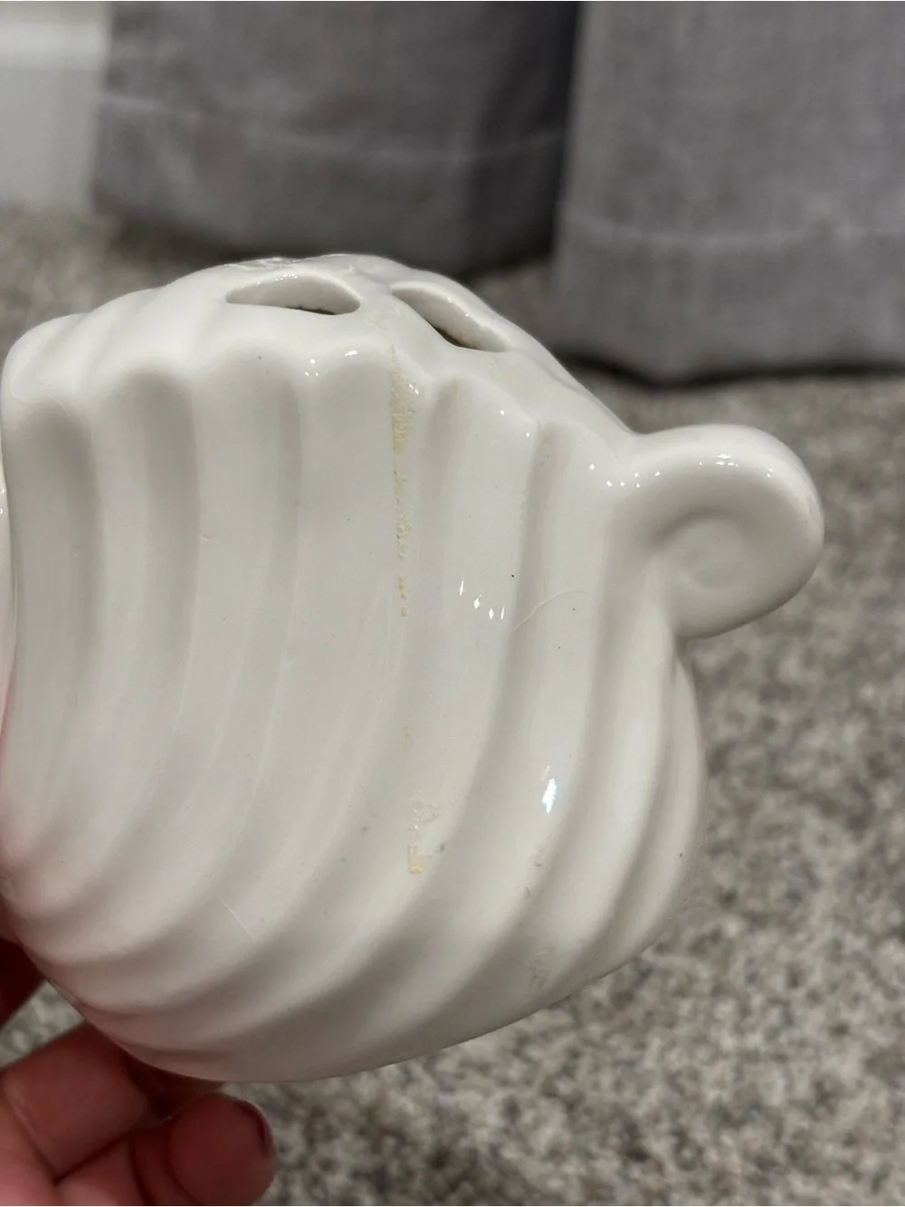Vintage White Ceramic Swan Toothbrush Holder Bathroom Decor Cottage Core Country